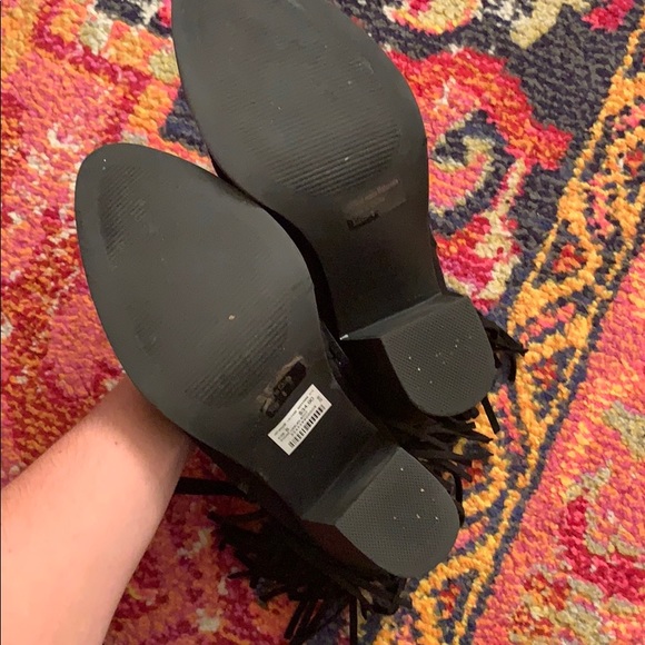 Fringe black boots / booties *worn once! - Picture 3 of 8